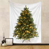 Lofaris Sparkle Green Christmas Tree Family Wall Tapestry